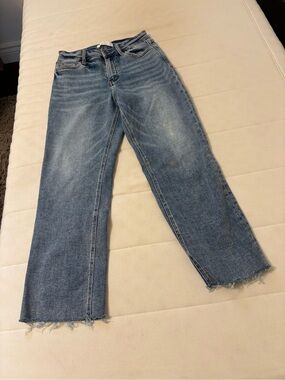 NWOT VERVET BY FLYING MONKEY Straight-Leg Jeans in Light Blue Wash